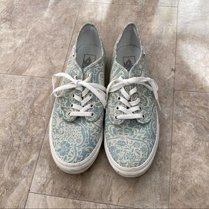 Spring clean out! Vans - white and blue, size 10